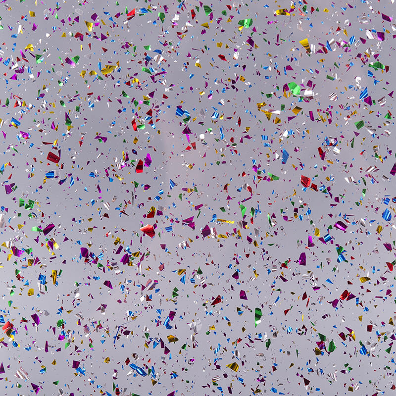 Folha de acrílico colorido de brilho estampado