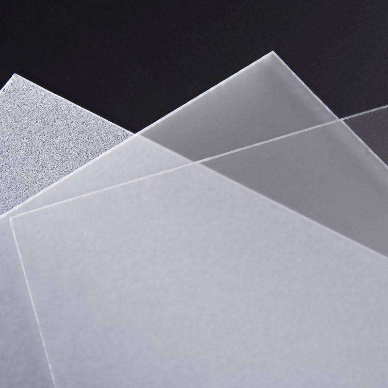 Folha de acrílico fosco de um lado
